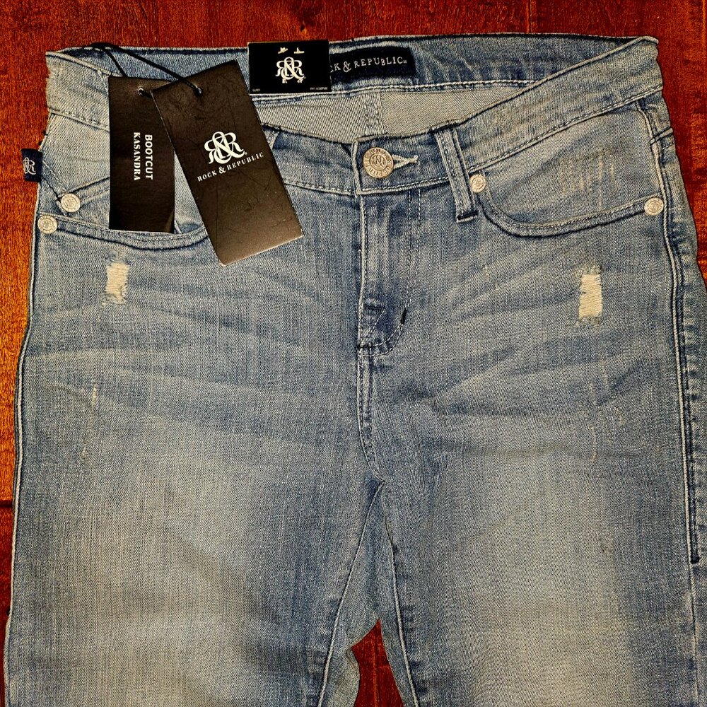 ROCK & REPUBLIC Womens Kasandra Bootcut Jeans - Size 6M - Picture 5 of 13